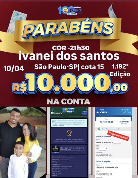 R$ 12.000,00 NA CONTA! 1.192° EDIÇÕES - COR  21:30h - 10/04