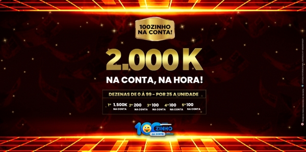 R$ 2.000,00 na conta!!  1º ao 5º prêmio. 493º EDIÇÃO  01/05 - PPT  09:30h.
