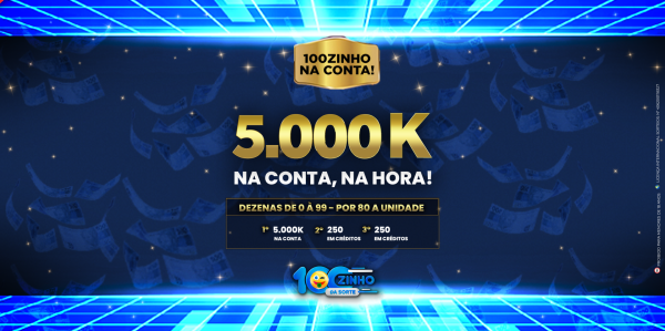 R$ 5.000,00 NA CONTA!  - 3.848° edição - 13/05 - COR  21:30h 
