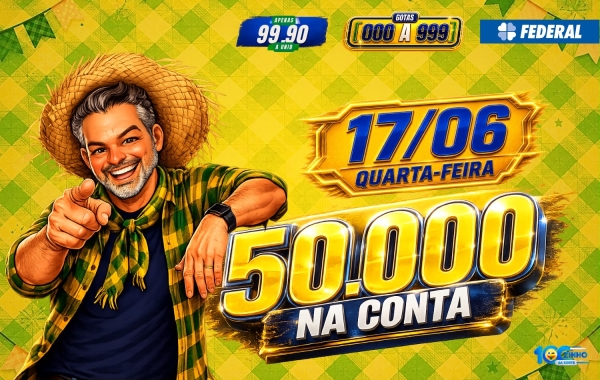 R$ 50.000,00.!! LOT FEDERAL 17/06